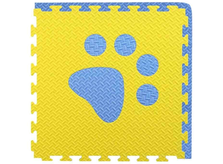 Penový BABY koberec - modrá, žltá 1 diel