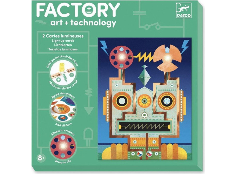 DJECO Svetielkujúce obrázky Roboti
