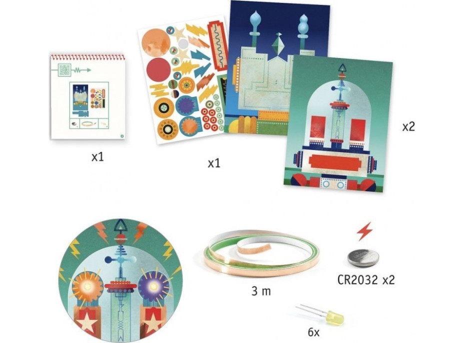 DJECO Svetielkujúce obrázky Roboti