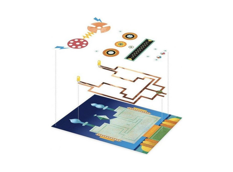 DJECO Svetielkujúce obrázky Roboti