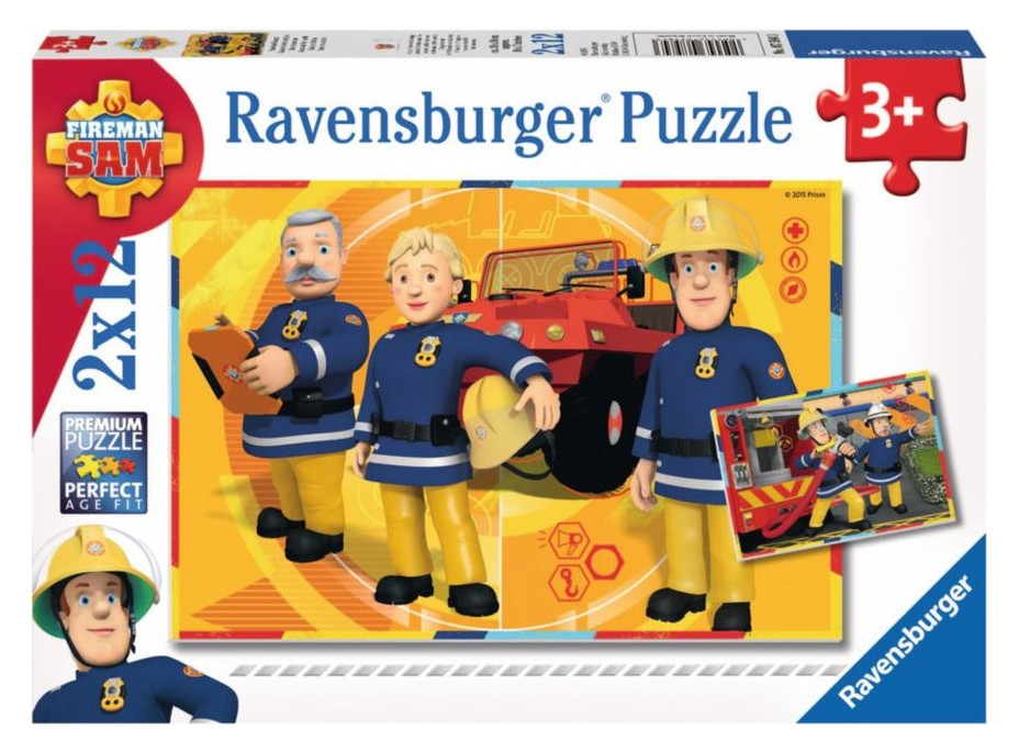 RAVENSBURGER Puzzle Požiarnik Sam v akcii 2x12 dielikov