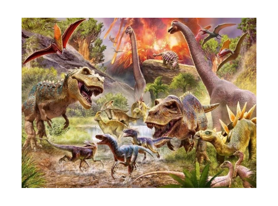 RAVENSBURGER Puzzle Dinosaury na úteku 60 dielikov