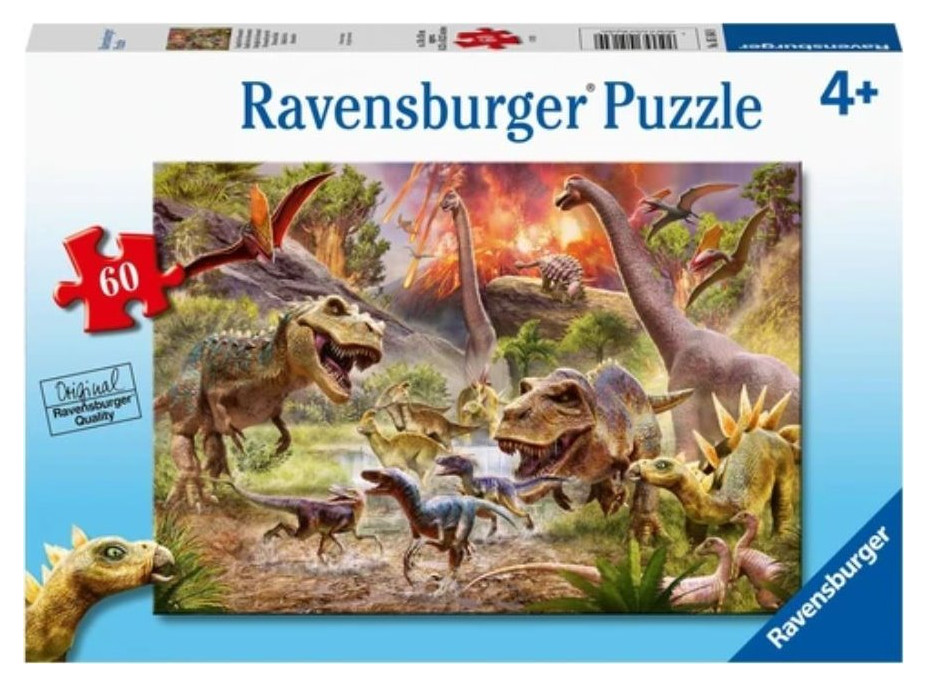 RAVENSBURGER Puzzle Dinosaury na úteku 60 dielikov