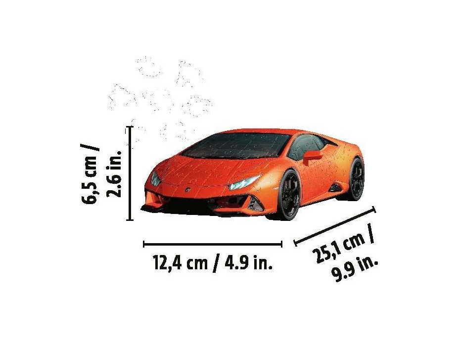 RAVENSBURGER 3D puzzle Lamborghini Huracan 108 dielikov