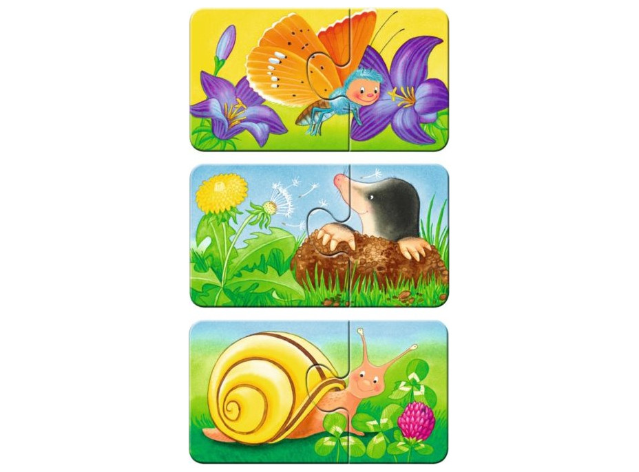 RAVENSBURGER Moje prvé puzzle Zvieratká v záhradke 9x2 dieliky