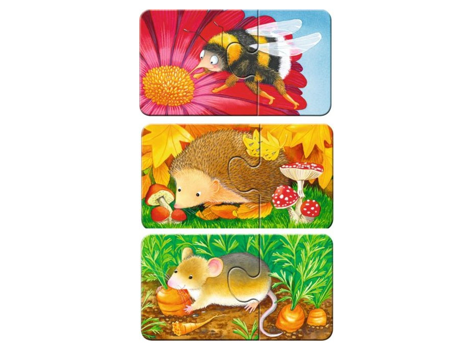 RAVENSBURGER Moje prvé puzzle Zvieratká v záhradke 9x2 dieliky