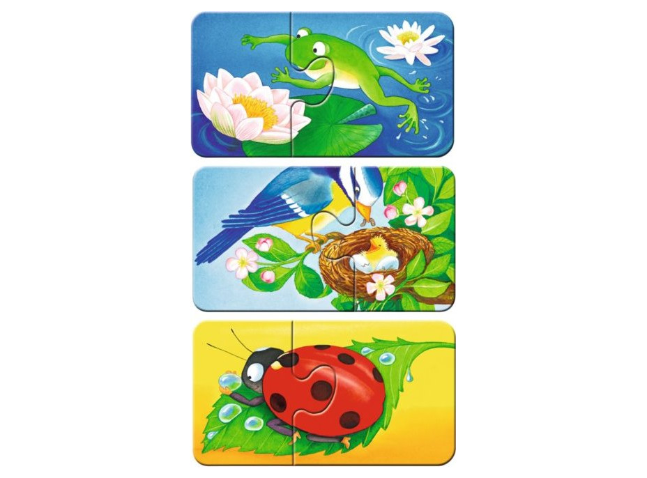 RAVENSBURGER Moje prvé puzzle Zvieratká v záhradke 9x2 dieliky