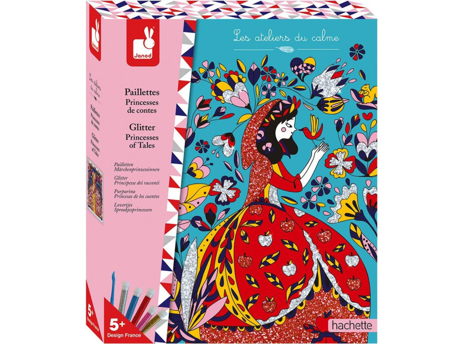 JANOD Obrázky z piesku Princezné s trblietkami Maxi