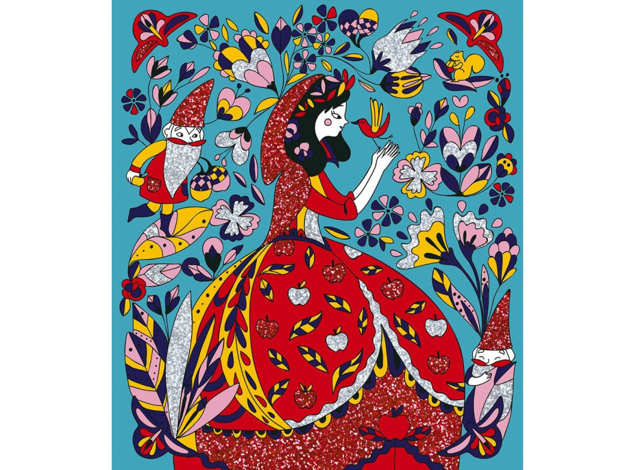 JANOD Obrázky z piesku Princezné s trblietkami Maxi