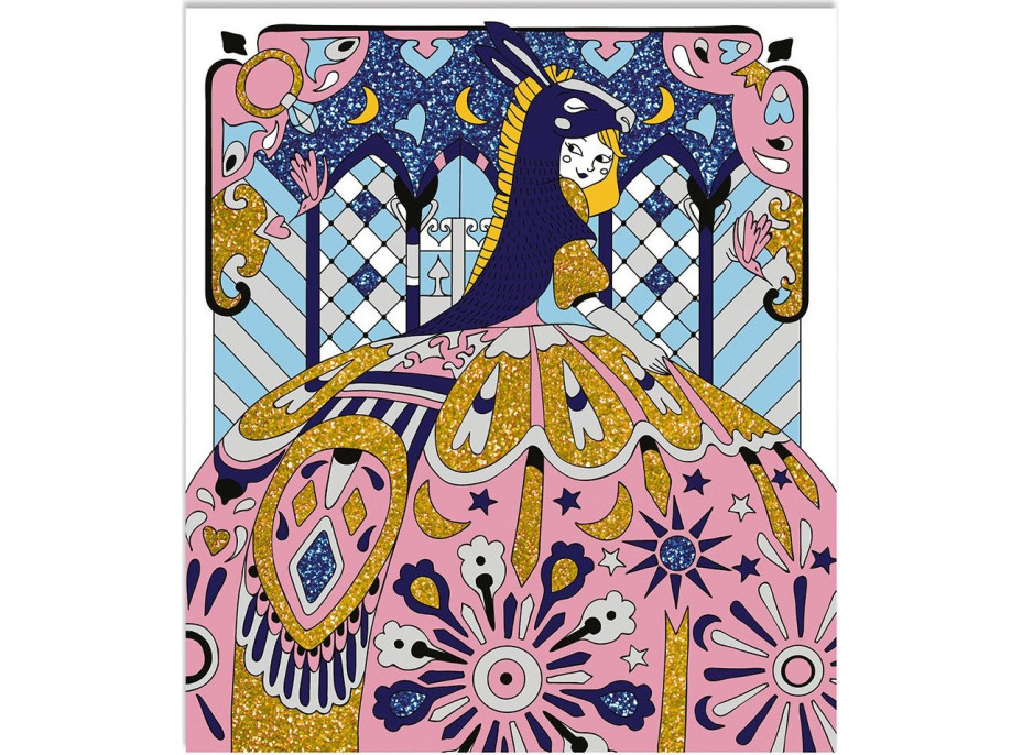 JANOD Obrázky z piesku Princezné s trblietkami Maxi