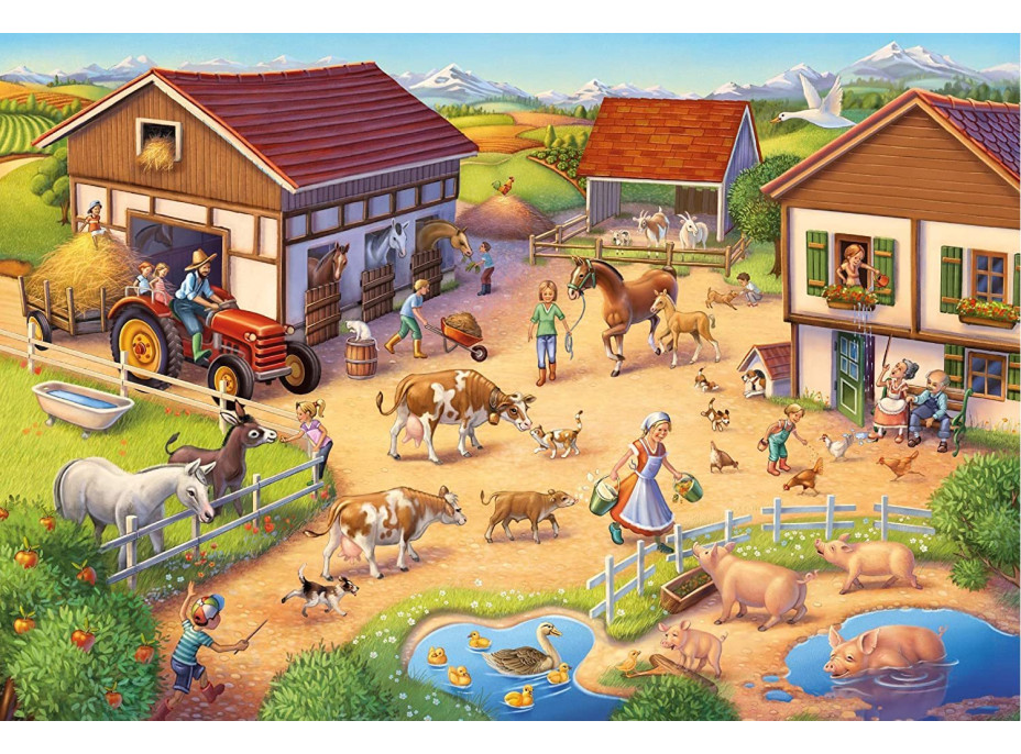 SCHMIDT Puzzle Farma 40 dielikov + figúrky zvierat