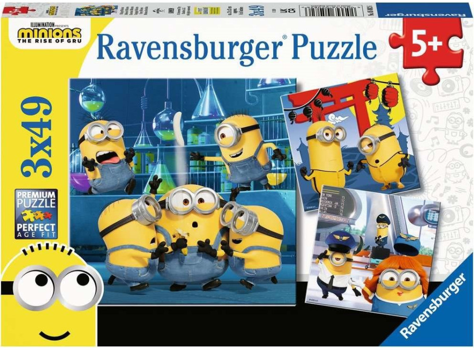 RAVENSBURGER Puzzle Mimoni 2: Zloduch prichádza 3x49 dielikov