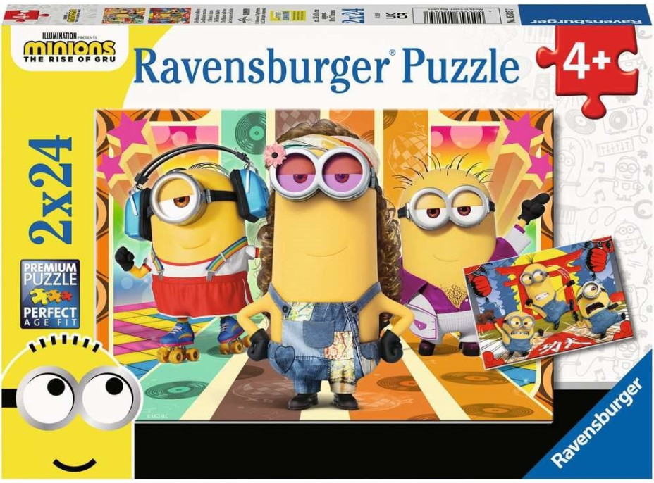 RAVENSBURGER Puzzle Mimoni: Zloduch prichádza 2x24 dielikov