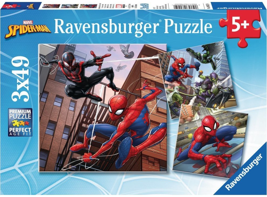 RAVENSBURGER Puzzle Spiderman 3x49 dielikov