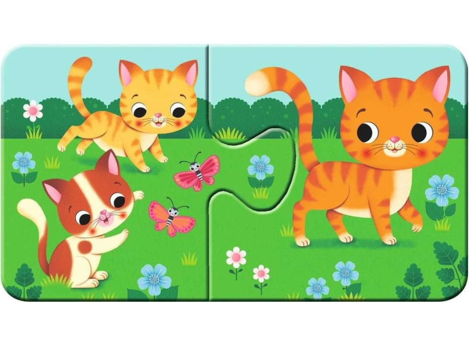 RAVENSBURGER Moje prvé puzzle Zvieratká a mláďatká 9x2 dielikov