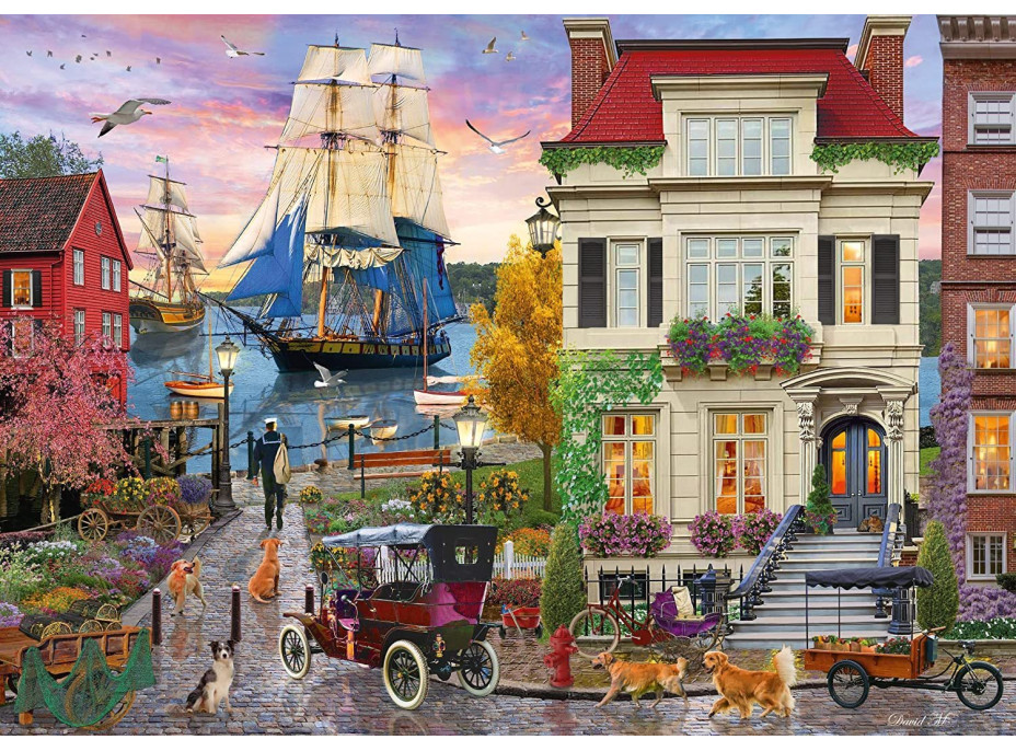 SCHMIDT Puzzle Loď v prístave 1000 dielikov