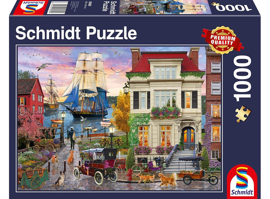 SCHMIDT Puzzle Loď v prístave 1000 dielikov