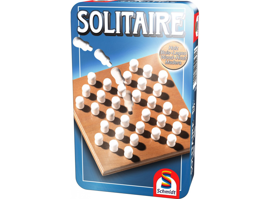 SCHMIDT Hra Solitaire v plechovej krabičke