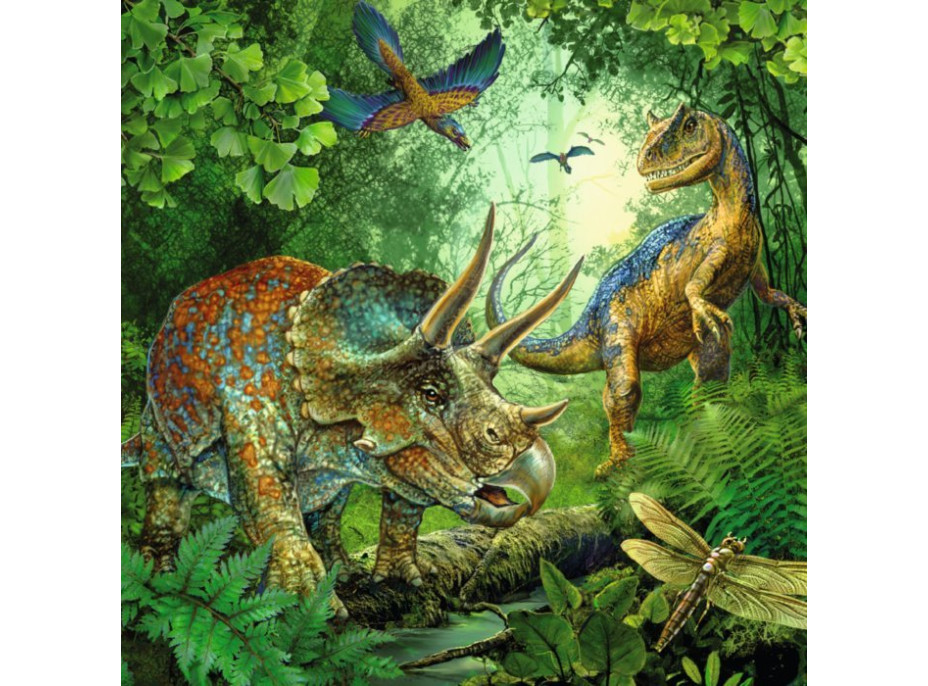 RAVENSBURGER Puzzle Úžasní dinosaury 3x49 dielikov