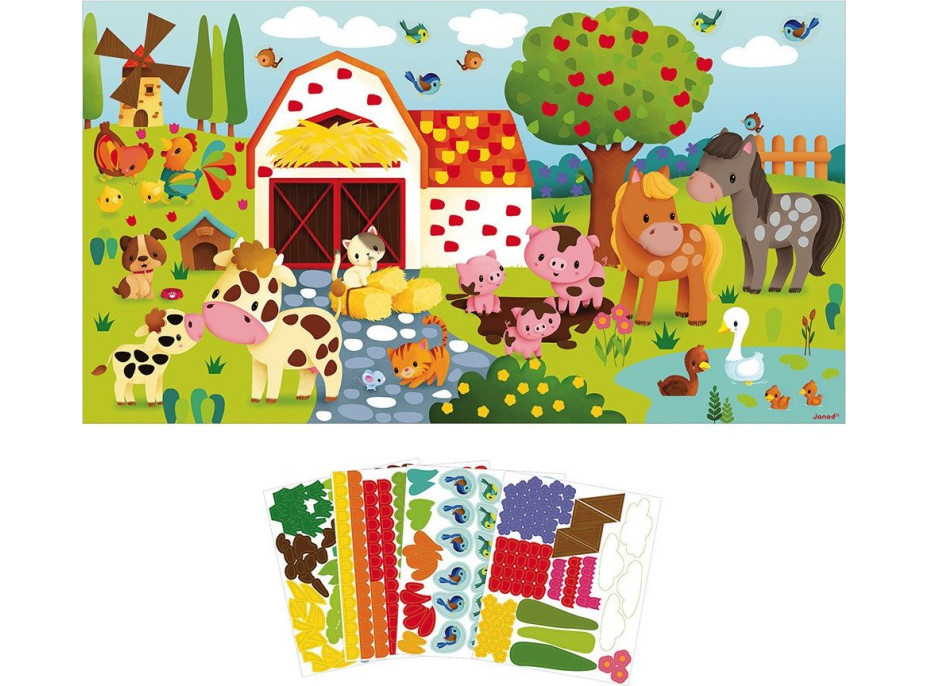 JANOD Plagát Farma s nálepkami Mini