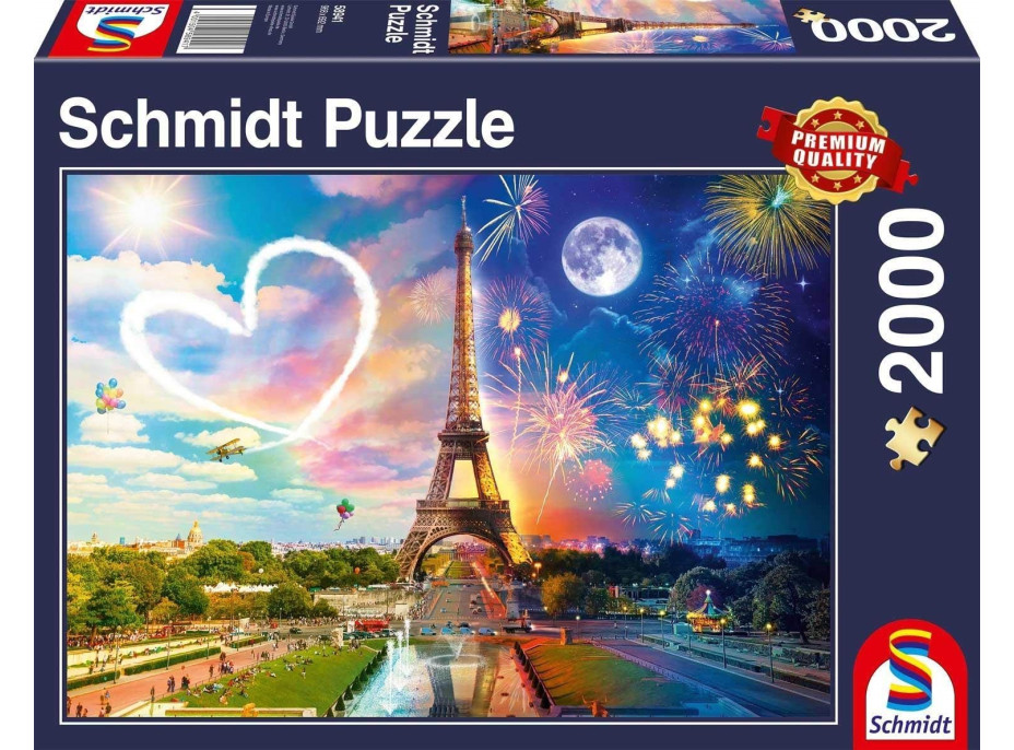 SCHMIDT Puzzle Paríž vo dne, v noci 2000 dielikov