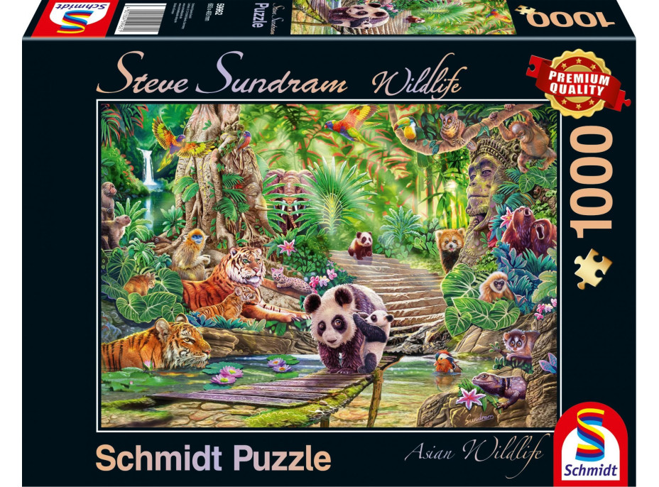SCHMIDT Puzzle Divoká príroda: Zvieratá Ázie 1000 dielikov