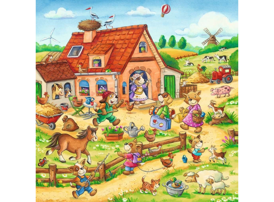 RAVENSBURGER Puzzle Prázdniny na vidieku 3x49 dielikov