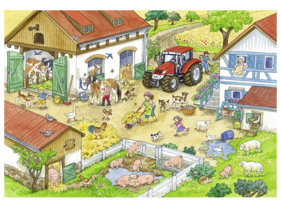 RAVENSBURGER Puzzle Deň na farme 2x24 dielikov