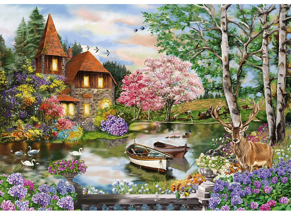 SCHMIDT Puzzle Dom pri jazere 1000 dielikov