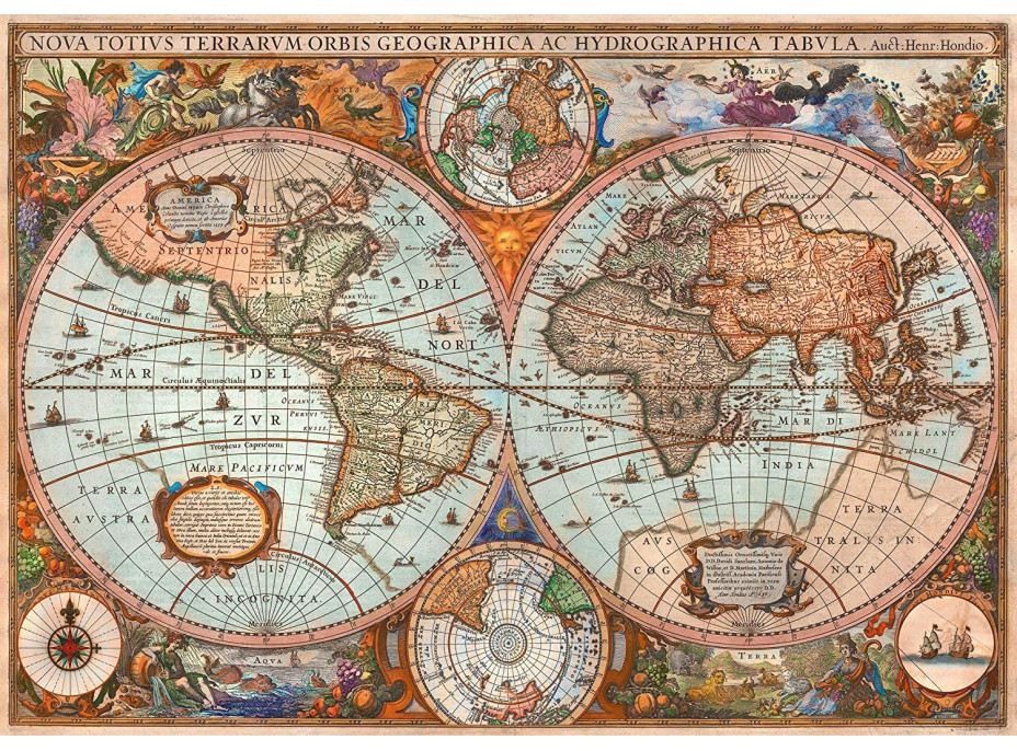 SCHMIDT Puzzle Historická mapa sveta 3000 dielikov