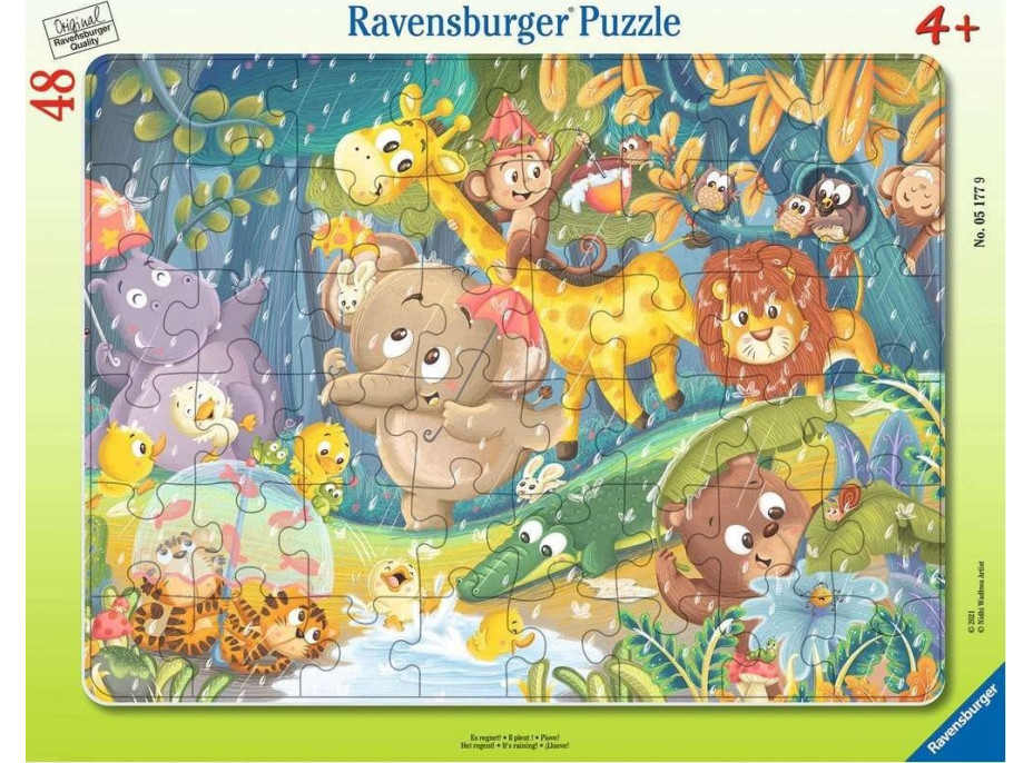 RAVENSBURGER Puzzle Zvieratá z džungle 48 dielikov
