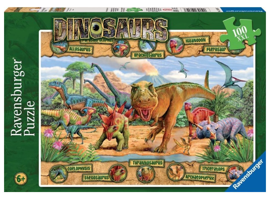 RAVENSBURGER Puzzle Dinosaury XXL 100 dielikov