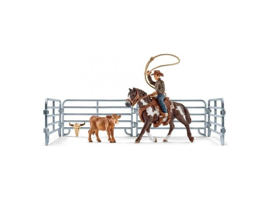 SCHLEICH Horse Club® 41418 Kovboj s lasom na koni a príslušenstvo