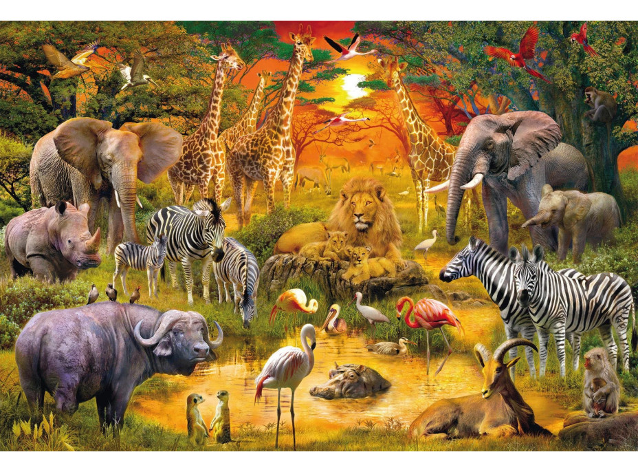 SCHMIDT Puzzle Africké zvieratá 150 dielikov