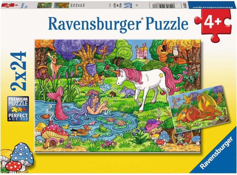 RAVENSBURGER Puzzle Kúzelný les 2x24 dielikov