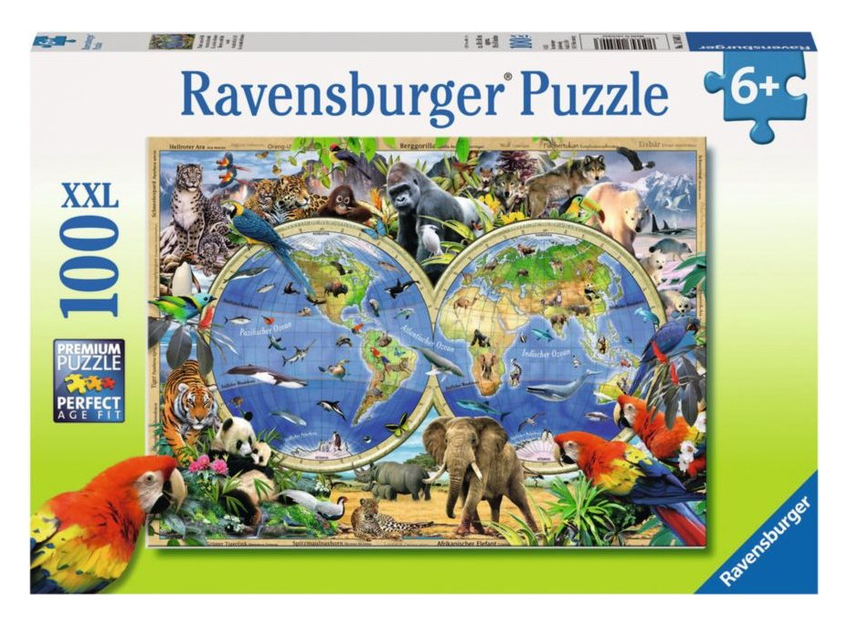 RAVENSBURGER Puzzle Svet divokých zvierat XXL 100 dielikov