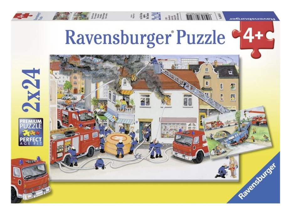 RAVENSBURGER Puzzle S hasičským zborom 2x24 dielikov