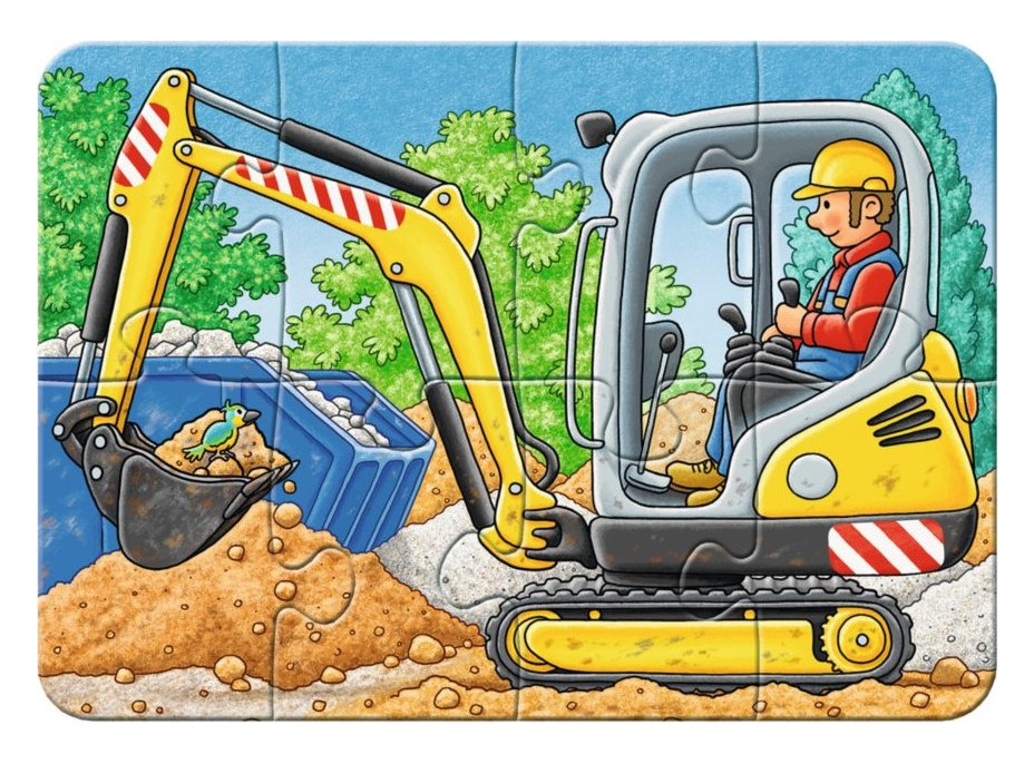 RAVENSBURGER Moje prvé puzzle Dopravné stroje 4v1 (2,4,6,8 dielikov)