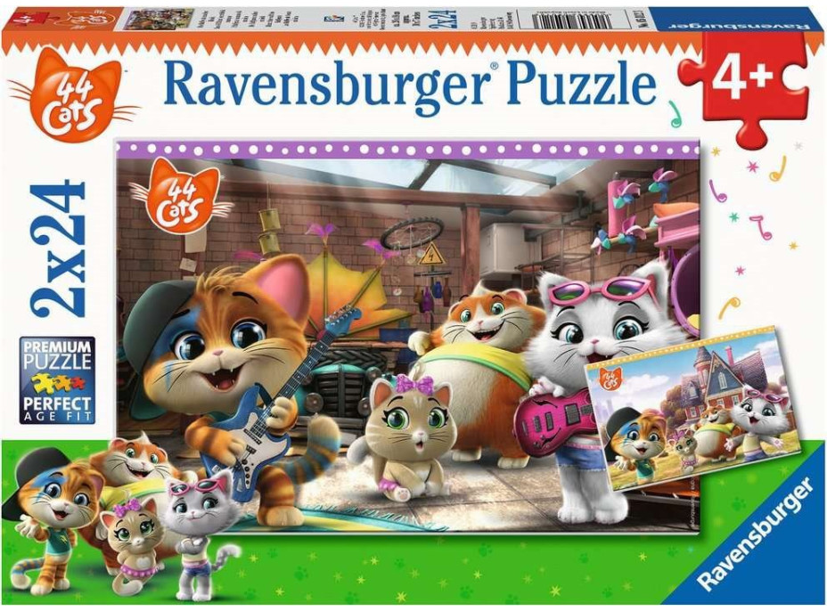 RAVENSBURGER Puzzle 44 mačiek 2x24 dielikov