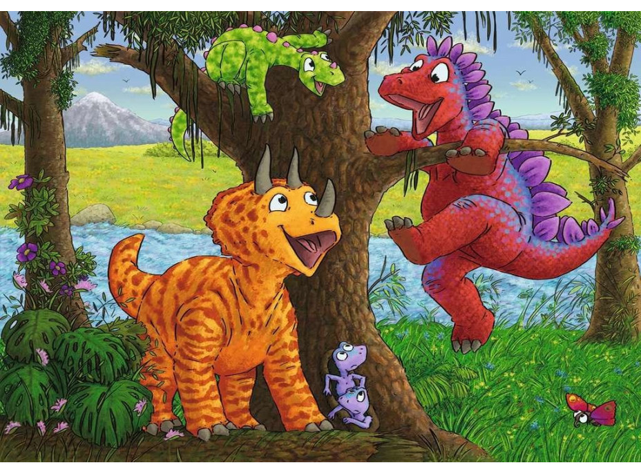 RAVENSBURGER Puzzle Hraví dinosaury 2x24 dielikov