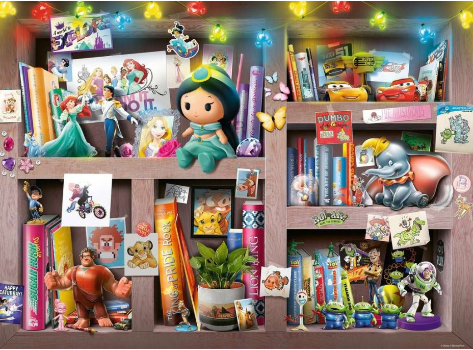 RAVENSBURGER Puzzle Knižnica Disney rozprávok XXL 100 dielikov