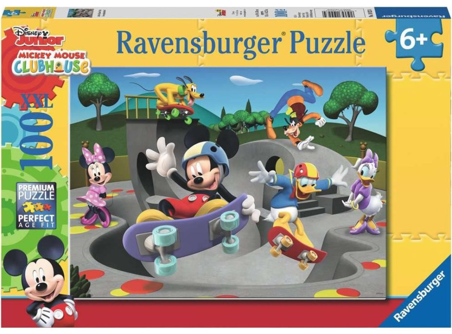 RAVENSBURGER Puzzle Mickey & Minnie: V skate parku XXL 100 dielikov