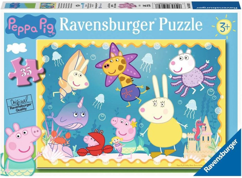 RAVENSBURGER Puzzle Prasiatko Peppa 35 dielikov