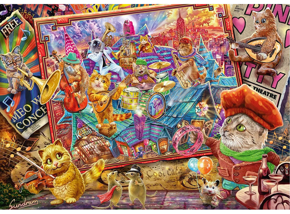 SCHMIDT Puzzle Mačacia mánia 1000 dielikov