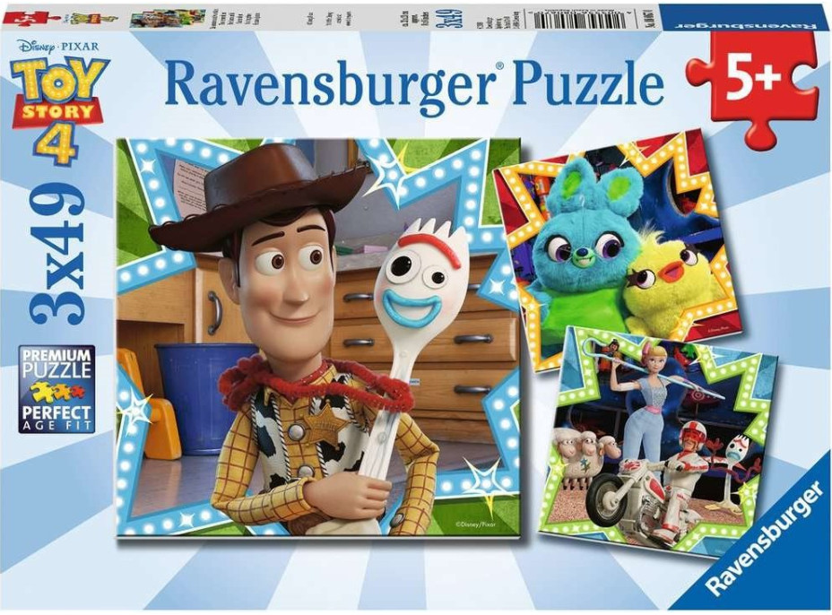RAVENSBURGER Puzzle Toy Story 4: Sme v tom spoločne 3x49 dielikov
