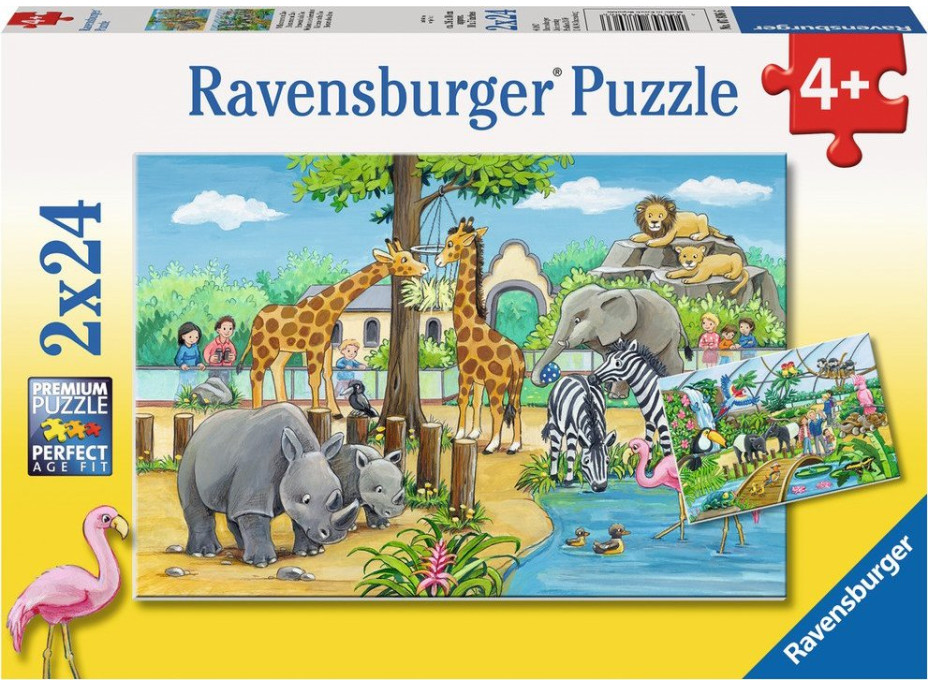 RAVENSBURGER Puzzle Vitajte v Zoo 2x24 dielikov