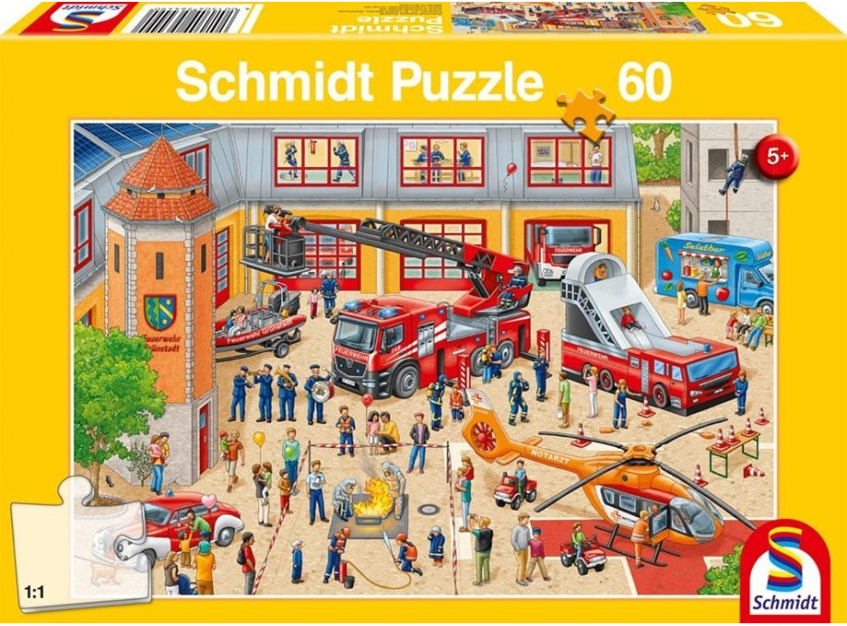 SCHMIDT Puzzle Detský deň na požiarnej stanici 60 dielikov