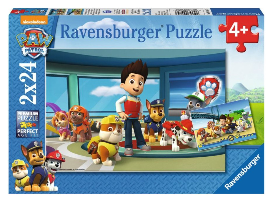 RAVENSBURGER Puzzle Tlapková patrola: Čmuchalové 2x24 dielikov