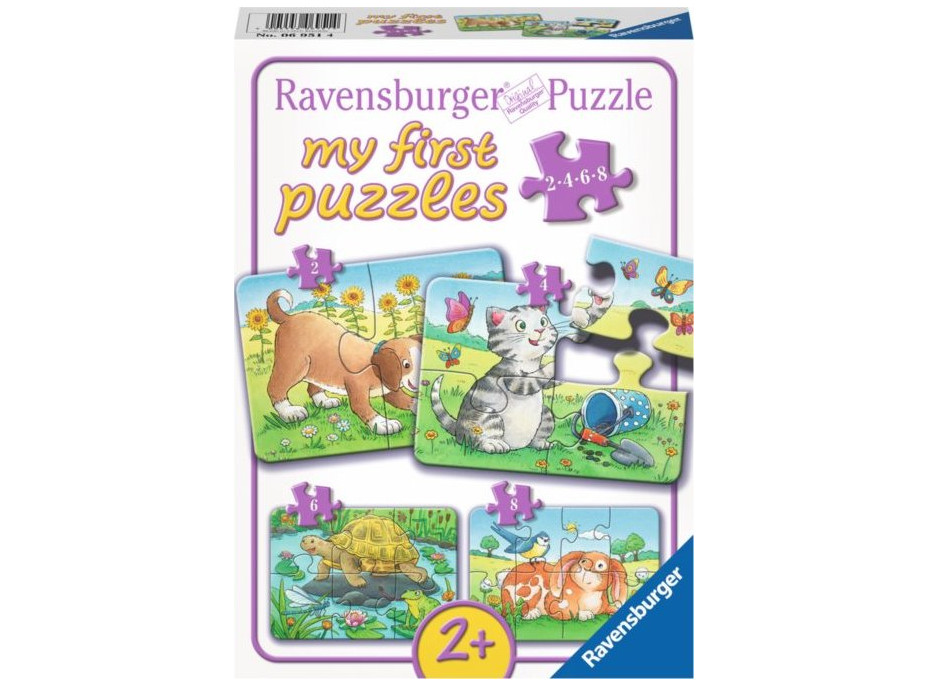 RAVENSBURGER Moje prvé puzzle Zvieratá 4v1 (2,4,6,8 dielikov)
