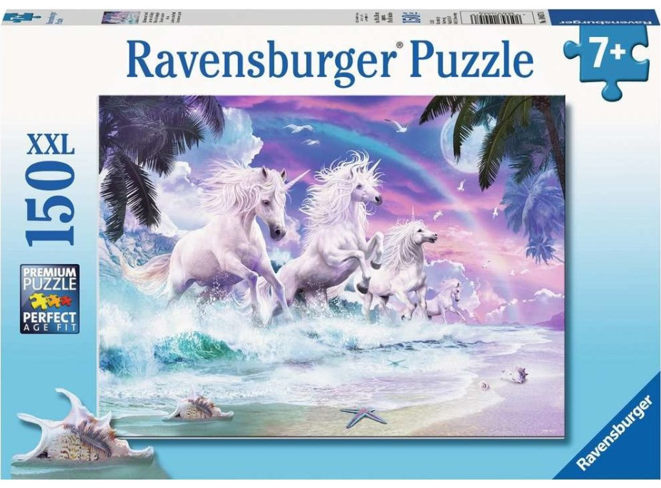 RAVENSBURGER Puzzle Jednorožce na pláži XXL 150 dielikov